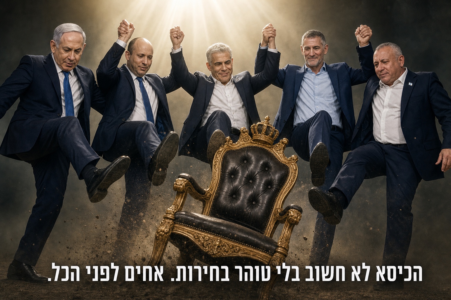 נציגי כל הקשת הפוליטית בועטים יחד בכיסא השלטון — אחים לפני הכל