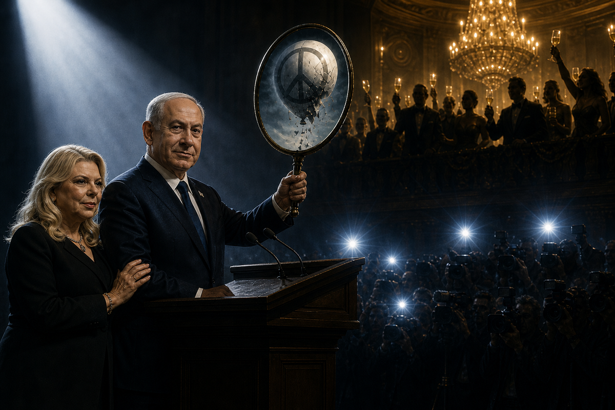 נתניהו ושרה מול המצלמות — מנפצים את בלון האשליות