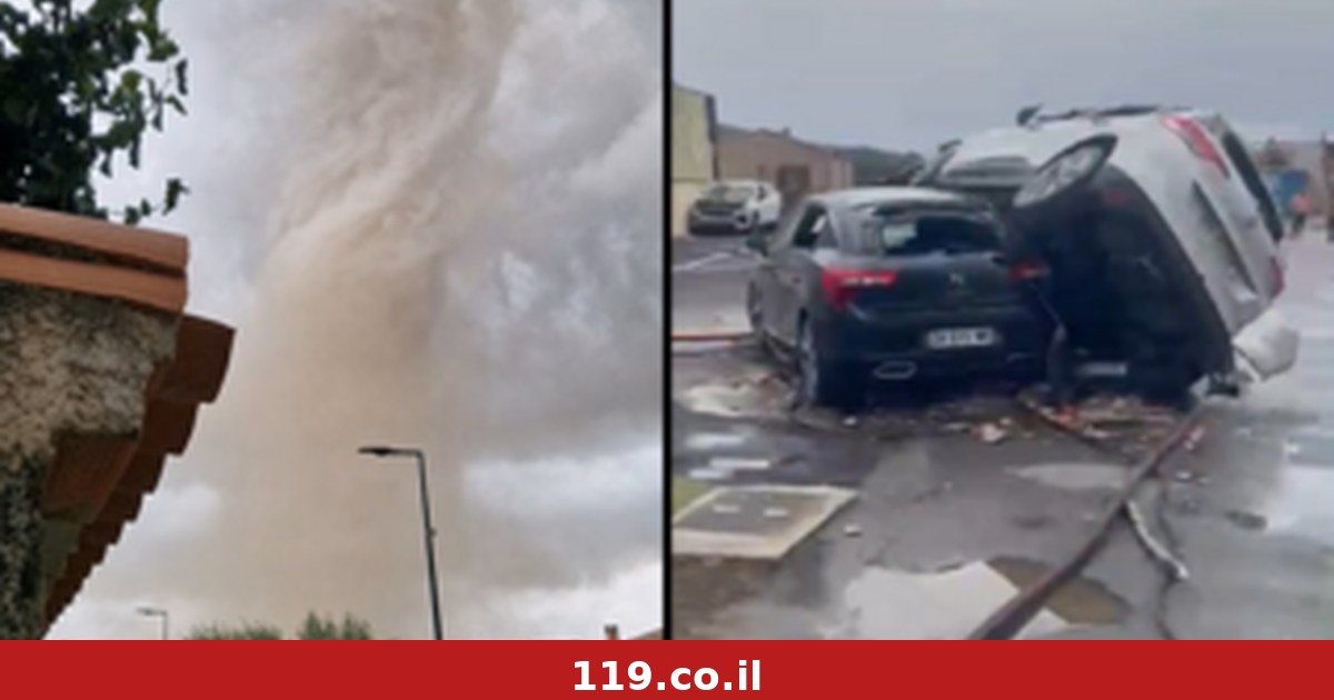 טורנדו עוצמתי חולל הרס בצרפת: "הבית קרס על אשתי ההרה" | תיעוד