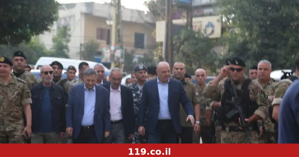 ביקור פתע במעוז חיזבאללה: נשיא לבנון הגיע לנבטיה וקרא להחזרת ריבונות המדינה
