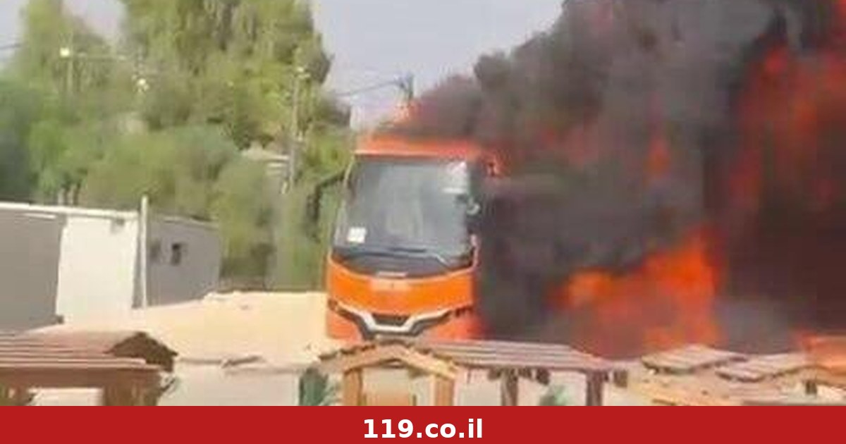 תיעוד חריג מהבסיס: לוחמי גבעתי הריחו גז באוטובוס, פונו - והוא עלה באש