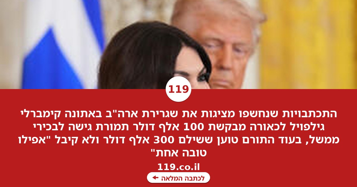 שגרירת ארה"ב מסתבכת: "שילמתי 300 אלף דולר - ולא קיבלתי אפילו טובה אחת"