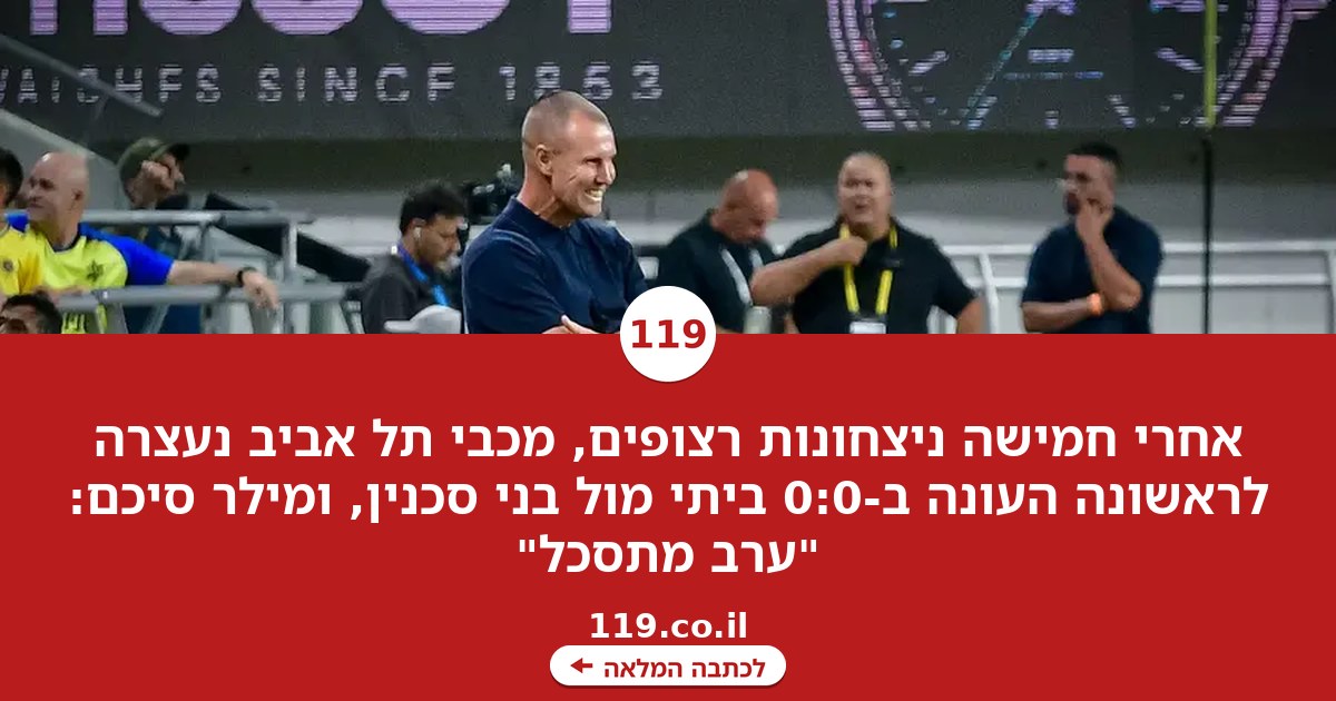 מילר: "ערב מתסכל". אבוקסיס תועד מקלל, השוער קיבל "מעטפה"