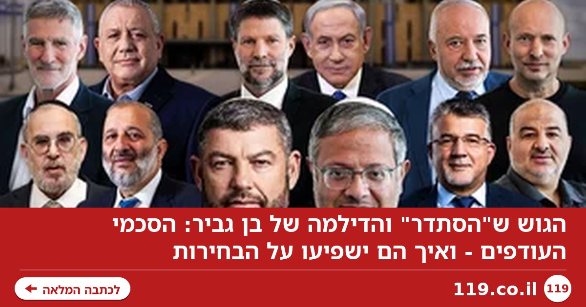 הגוש ש"הסתדר" והדילמה של בן גביר: הסכמי העודפים - ואיך הם ישפיעו על הבחירות