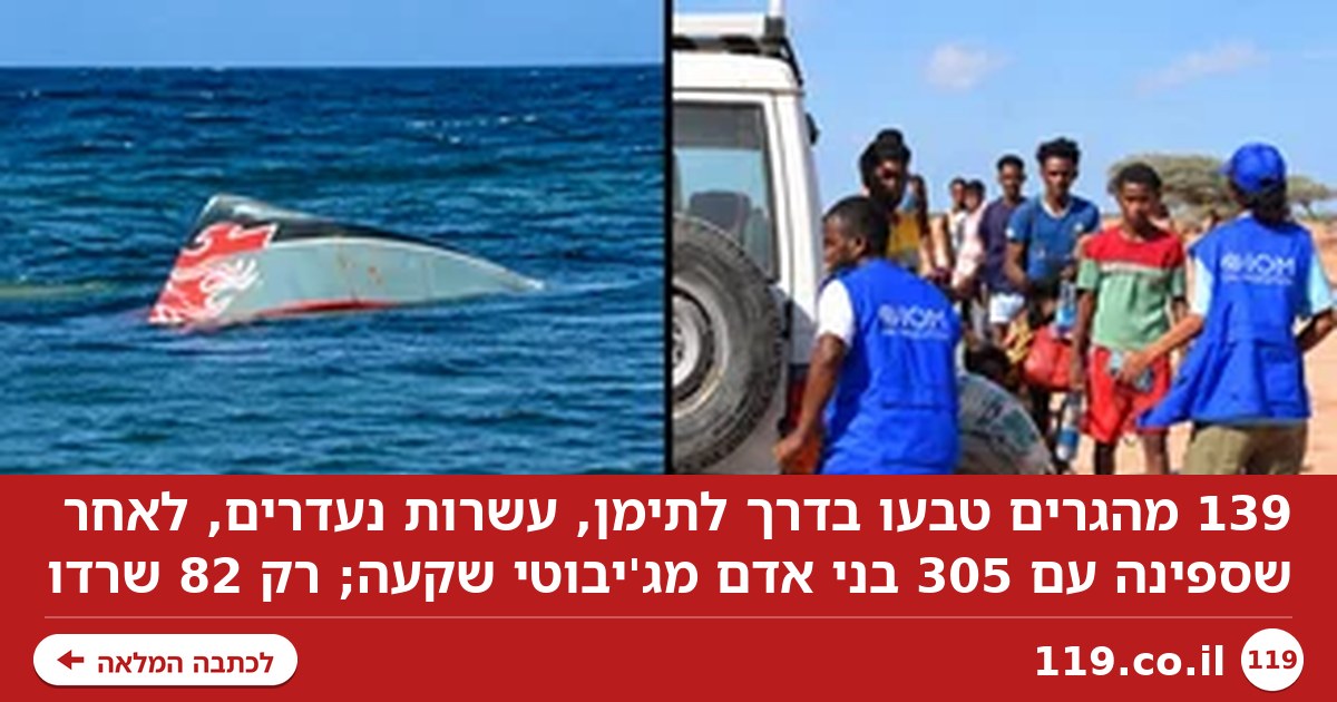 "נקברו בקבר אחים, בלי שמות": 139 מהגרים טבעו בדרך לתימן, עשרות נעדרים