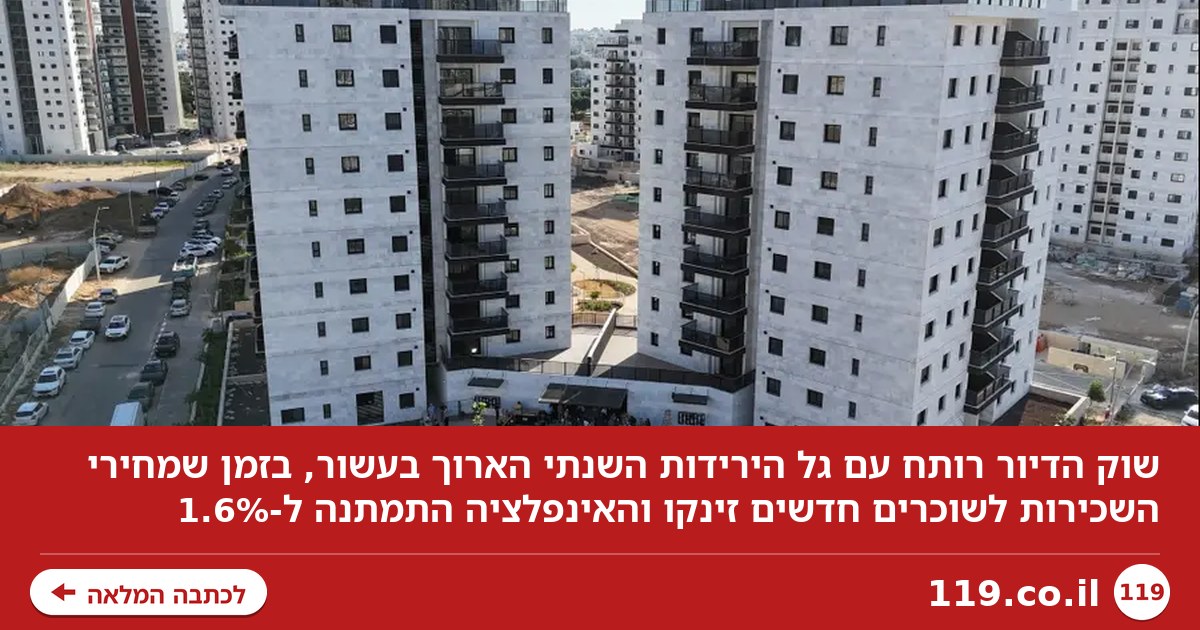 שוק הדיור רותח: הנתון שלא ראינו 10 שנים - והניגוד הבלתי נתפס בשכירות