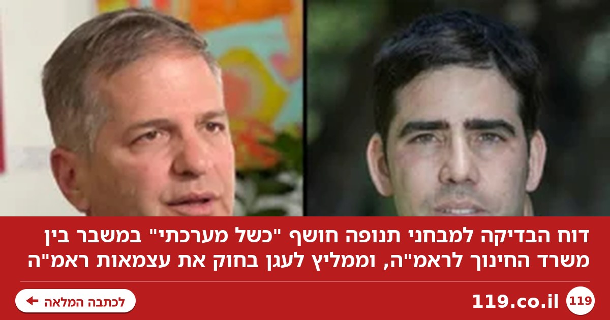 "כשל מערכתי": דוח הבדיקה למבחני תנופה חושף את המשבר בין משרד החינוך לראמ"ה