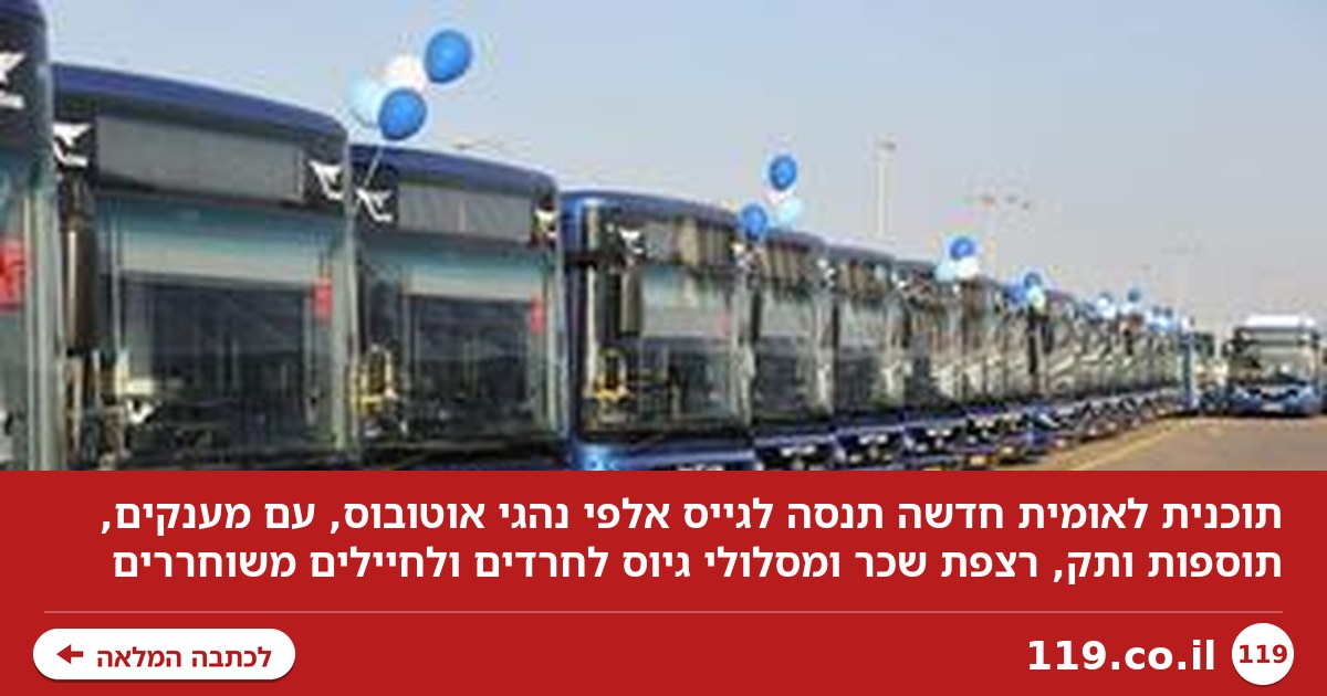 התוכנית שתנסה לגייס אלפי נהגי אוטובוס - ולהציל את התחבורה הציבורית