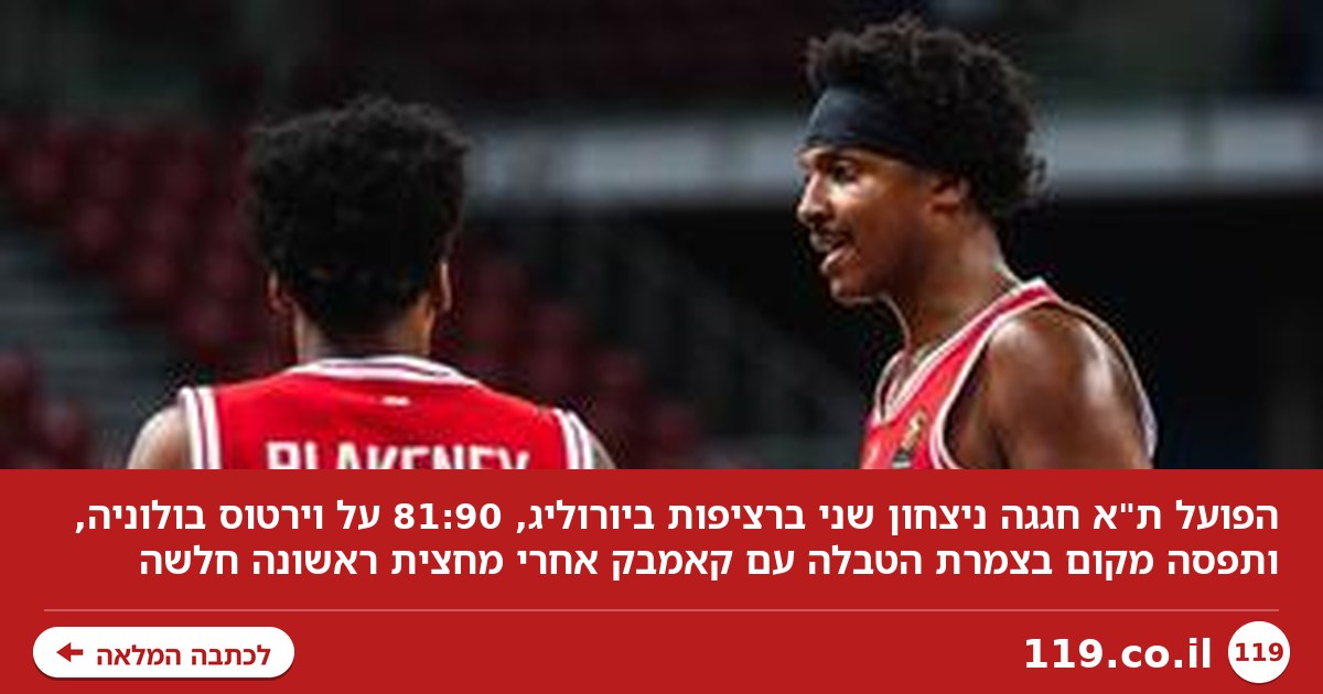 הפועל ת"א כבר מריחה אוויר פסגות: "הוכחנו כמה חשוב שיש לנו עומק"
