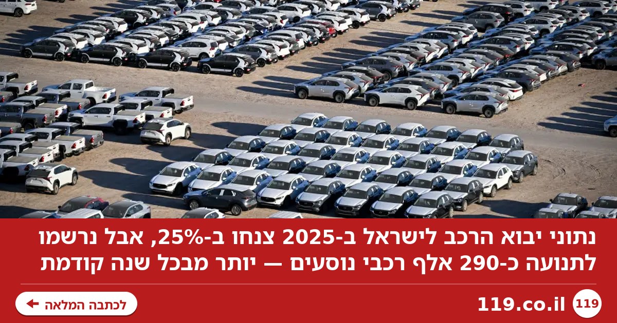 52 אלף שקל על כל מכונית: הנתון שיפתיע את הנהגים בישראל