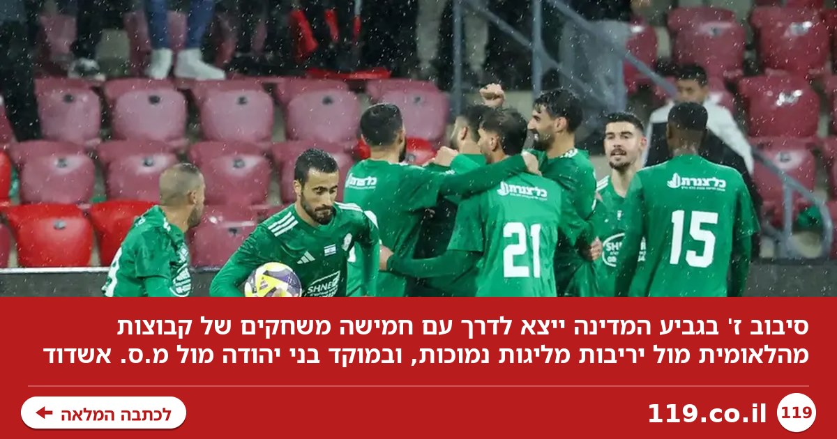 אתגר לקבוצות הלאומית: סיבוב ז' בגביע יתחיל עם הפתעות?