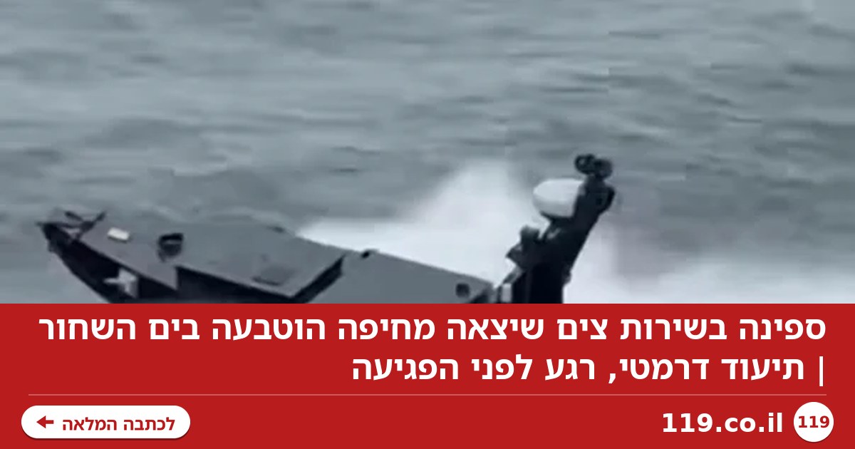 ספינה בשירות צים שיצאה מחיפה הוטבעה בים השחור | תיעוד דרמטי, רגע לפני הפגיעה